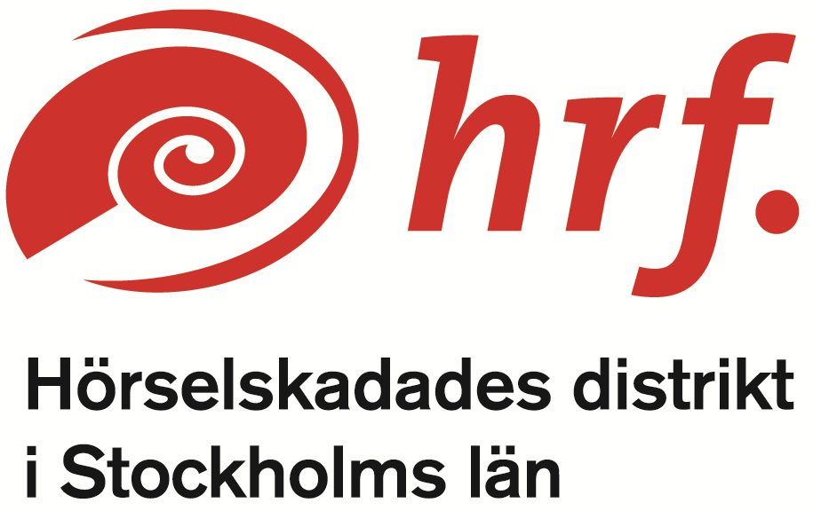Logotyp Hörselskadades distrikt i Stockholms län