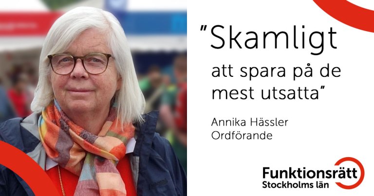 Annika Hässler: ”Skamligt att spara på de mest utsatta”