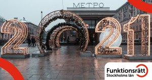 Lampor formar siffran och årtalet 2021