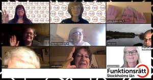 Digitalt möte, flera personer vinkar.