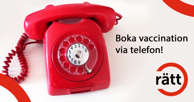 Boka vaccination via telefonen!