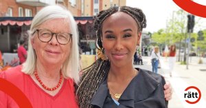 Annika och Segal tillsammans ute i solen