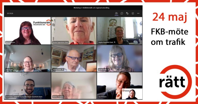 Flera personer i digitalt möte
