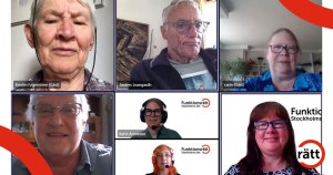 Flera personer i digitalt möte