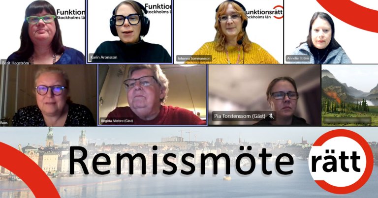 Flera personer i ett digitalt möte.