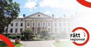 Rätt regionval, landstingshuset i bakgrunden.