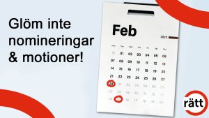 En kalender där datumen 28 feb och 15 mar är inringade.