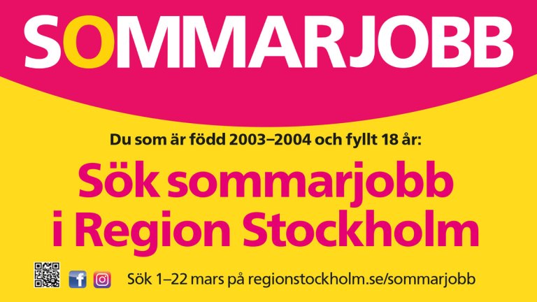 Sök sommarjobb i region Stockholm
