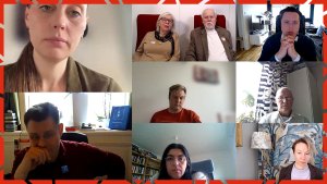 Flera personer i ett digitalt möte.