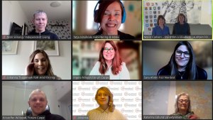 Flera personer i ett digitalt möte.