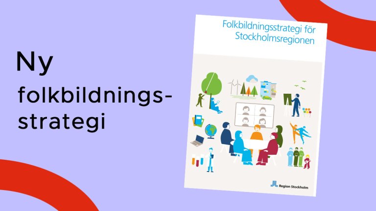 Bild på broschyren "Folkbildningsstrategi för Stockholmsregionen"