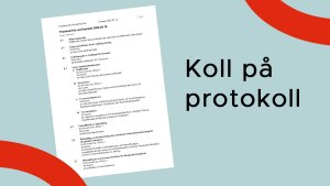 Koll på protokoll. En bild på en a4-sida fylld av text.