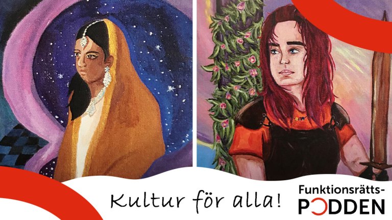 Två målade självporträtt