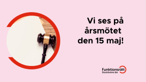 Vi ses på årsmötet den 15 maj! En bild på en ordförandeklubba.