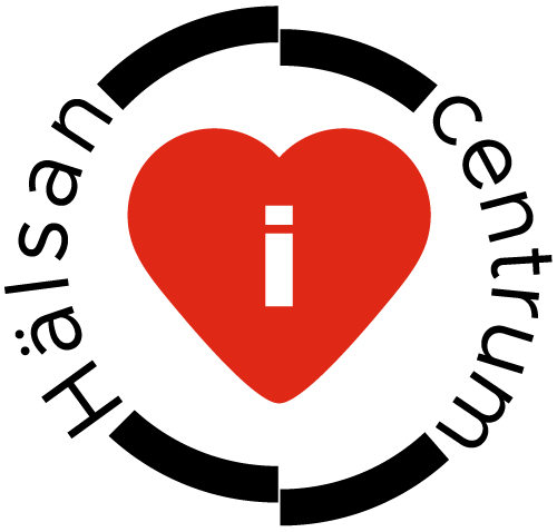 Hälsan i centrum-logga med ett hjärta
