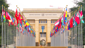 Förenta Nationernas Europahögkvarter i Genève. FN har bland annat inrättat den Internationella funktionsrättsdagen.