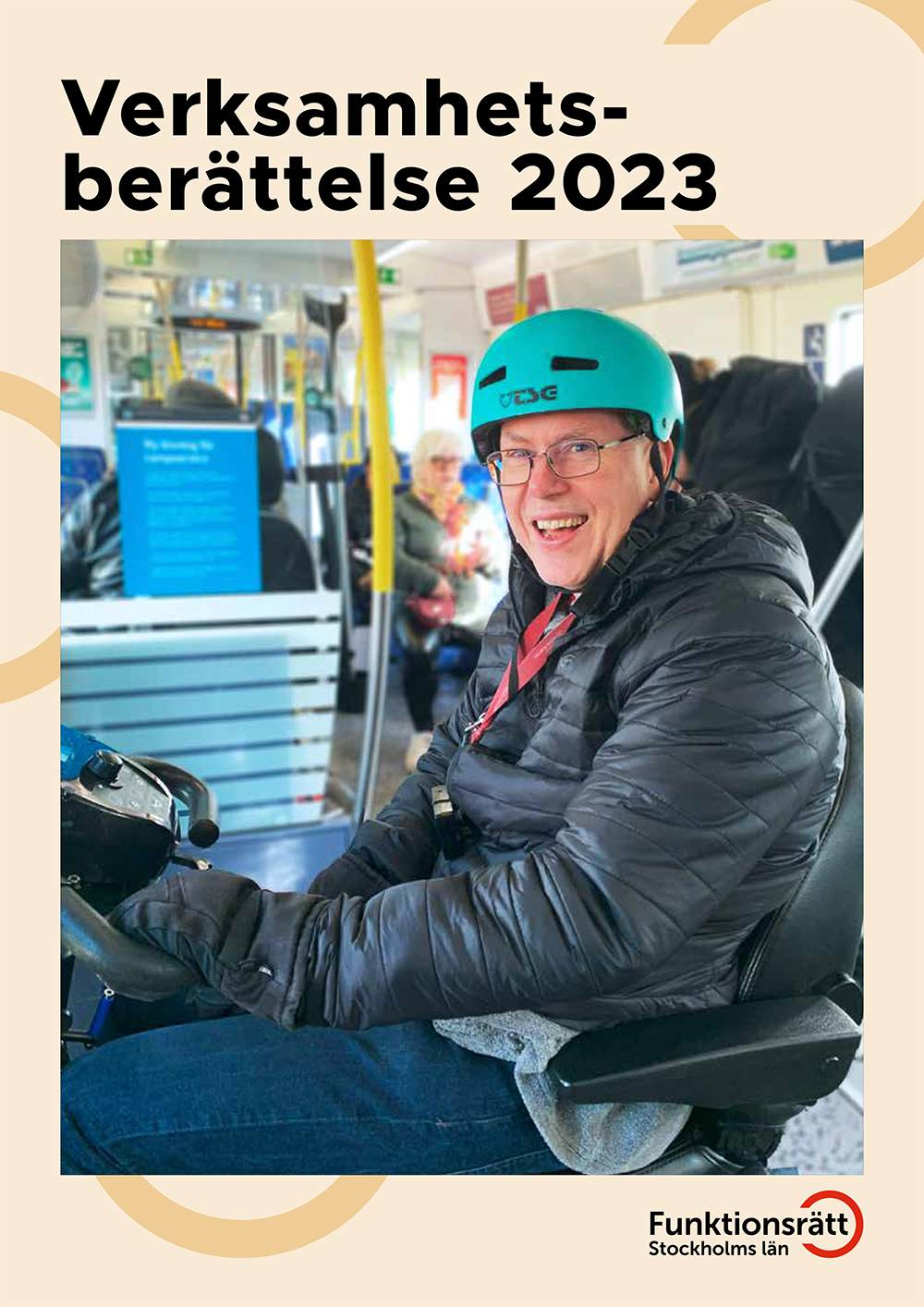 Framsidan till vår verksamhetsberättelse för 2023.